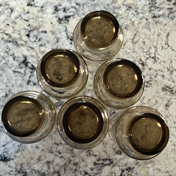 Set of 6 Vintage 1970s Libbey Tawny Stacking Tumbler Glasses - Picture 7 of 8